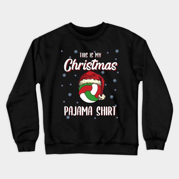 Volleyball Christmas Gift Christmas Pajama Kawaii Crewneck Sweatshirt by MGO Design